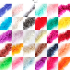 1 Metre Marabou Swansdown Feather Trim Soft Fluffy Craft Swandown - 30 Colours