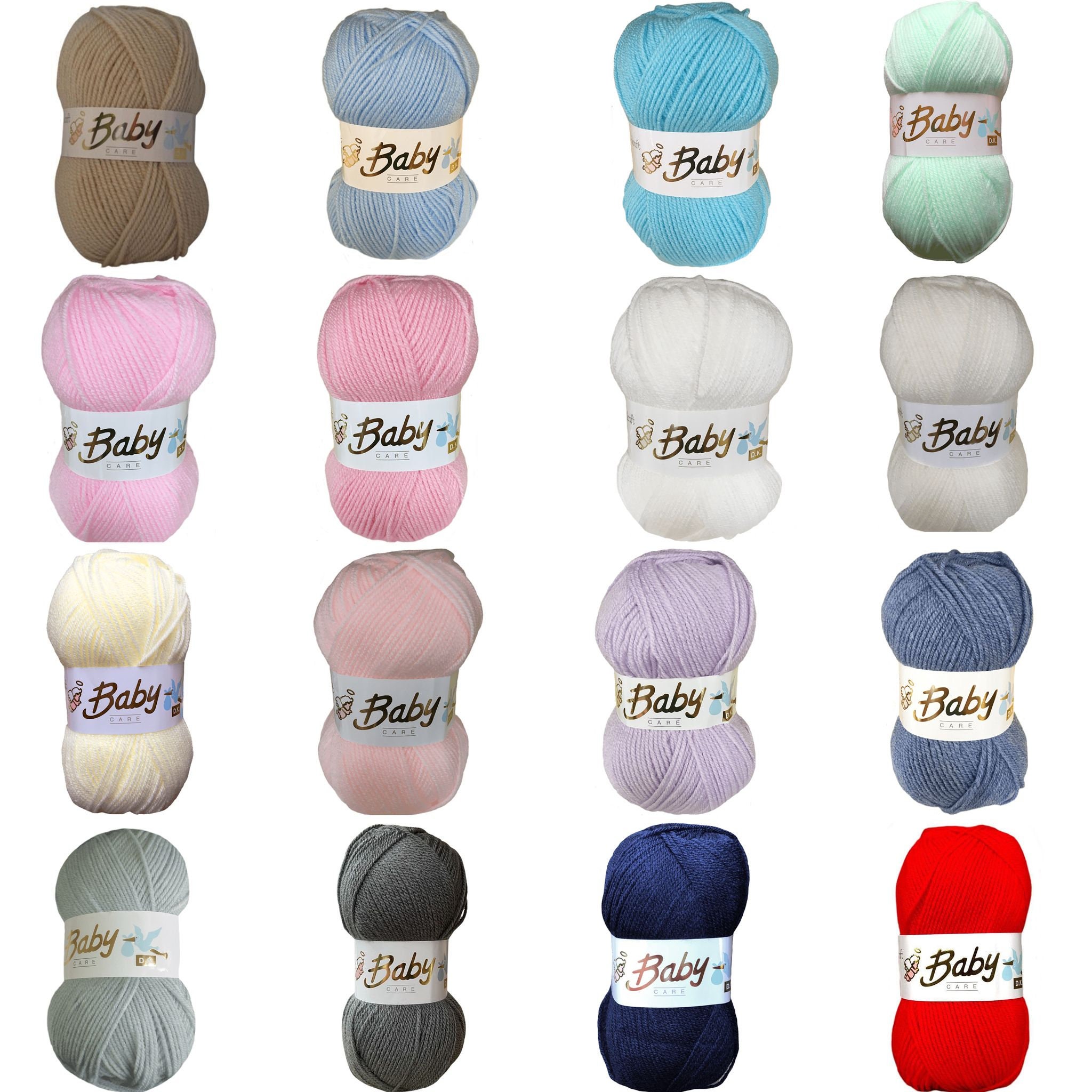 Woolcraft BABY CARE DK Soft Knitting Wool Yarn 100g Ball 16 Shades Etsy UK
