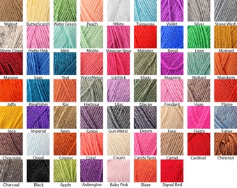 Woolcraft New Fashion Dk Knitting Yarn / Wool - 100g Double Knit Ball -78 Shades