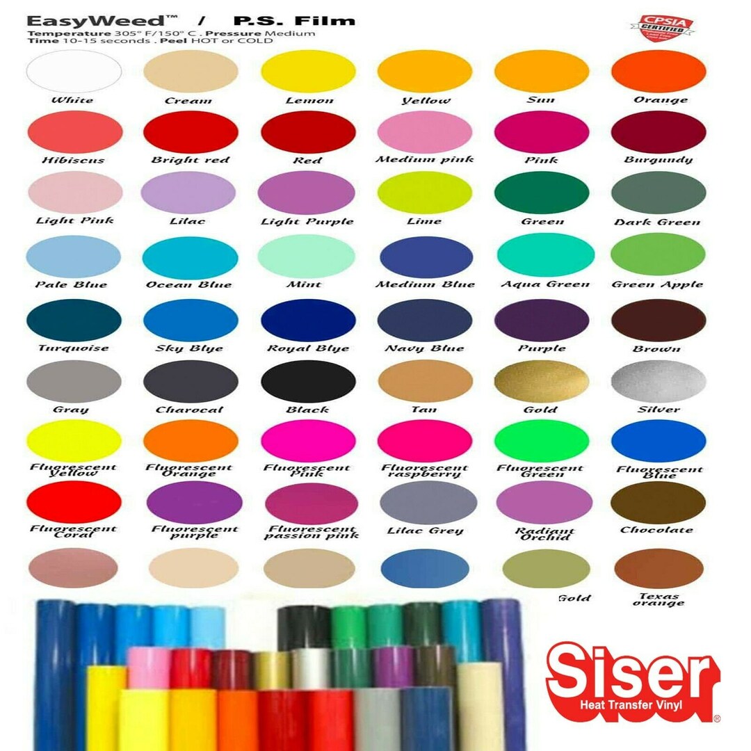 Siser Easyweed Electric & Metallic Premium HTV Vinyl – Mini Rolls (A4 Sheets)