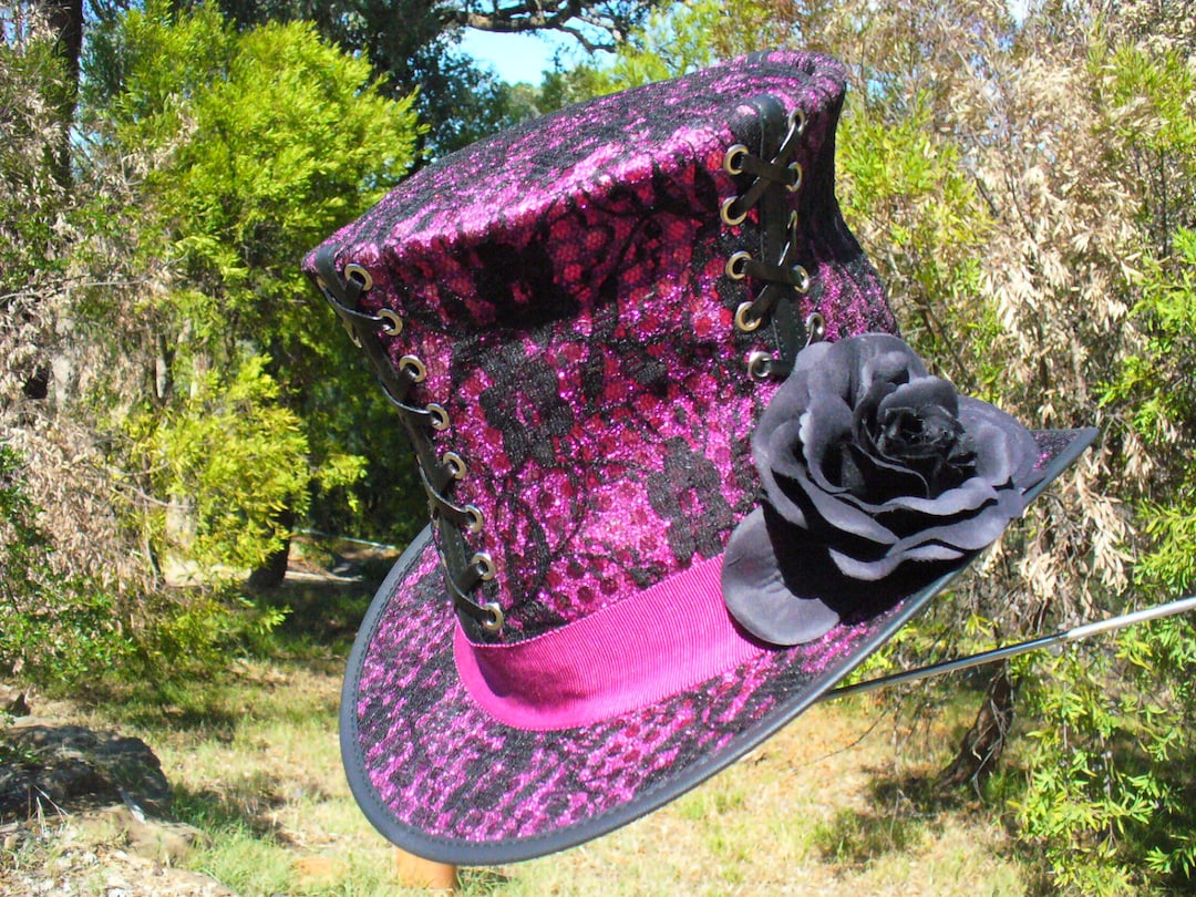 Vintage Lace Top Hat in Pink Union Made London Lace/ Concept Clothing Avngard Fashion Boro  main image 2