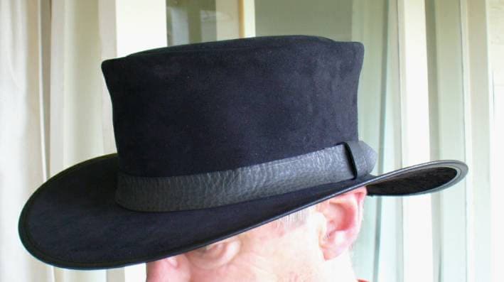 Black Suede Leather Clint Eastwood Pale 