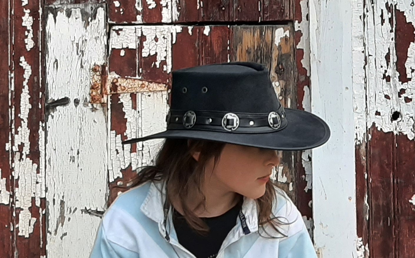 Black Suede Jackaroo Kids Australian Bush Hat - Etsy