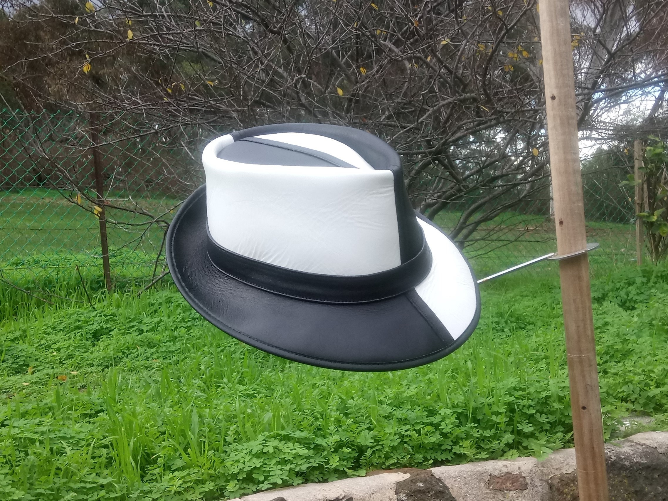 White Capone Trilby Fedora Smooth Criminal Gangster Michael Jackson Hat