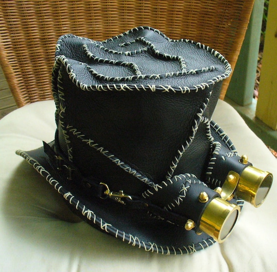 Black Leather Hand Crafted Steampunk / Guns N' Roses / Heavy Black Leather Hand Crafted Steampunk / Guns N' Roses / Heavy