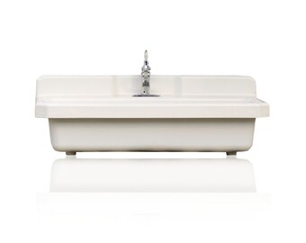 kohler vintage sink porcelain white kohler k660710 harborview kitchen farm sink vintage style porcelain wall utility package single faucet sink etsy kohler vintage sink porcelain white kohler k660710 harborview kitchen farm sink vintage style porcelain wall utility package single faucet sink etsy