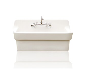 farmhouse utility sink stainless steel white vintage style high back farm sink original porcelain finish apron kitchen utility sink new faucet drain sink etsy farmhouse utility sink stainless steel white vintage style high back farm sink original porcelain finish apron kitchen utility sink new faucet drain sink etsy