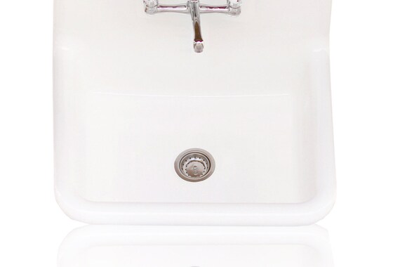 New 30 High Back Farm Sink Cast Iron Original Porcelain
