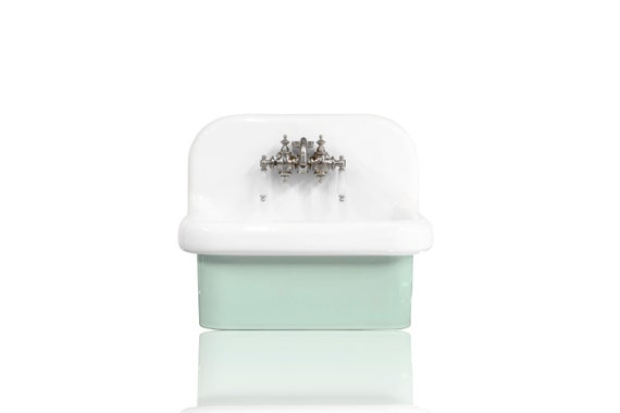 New Small Wall Mount High Back Bath Sink Deep Basin 22 - Small Wall Hung Utility Sink New Small Wall Mount High Back Bath Sink Deep Basin 22 - Small Wall Hung Utility Sink