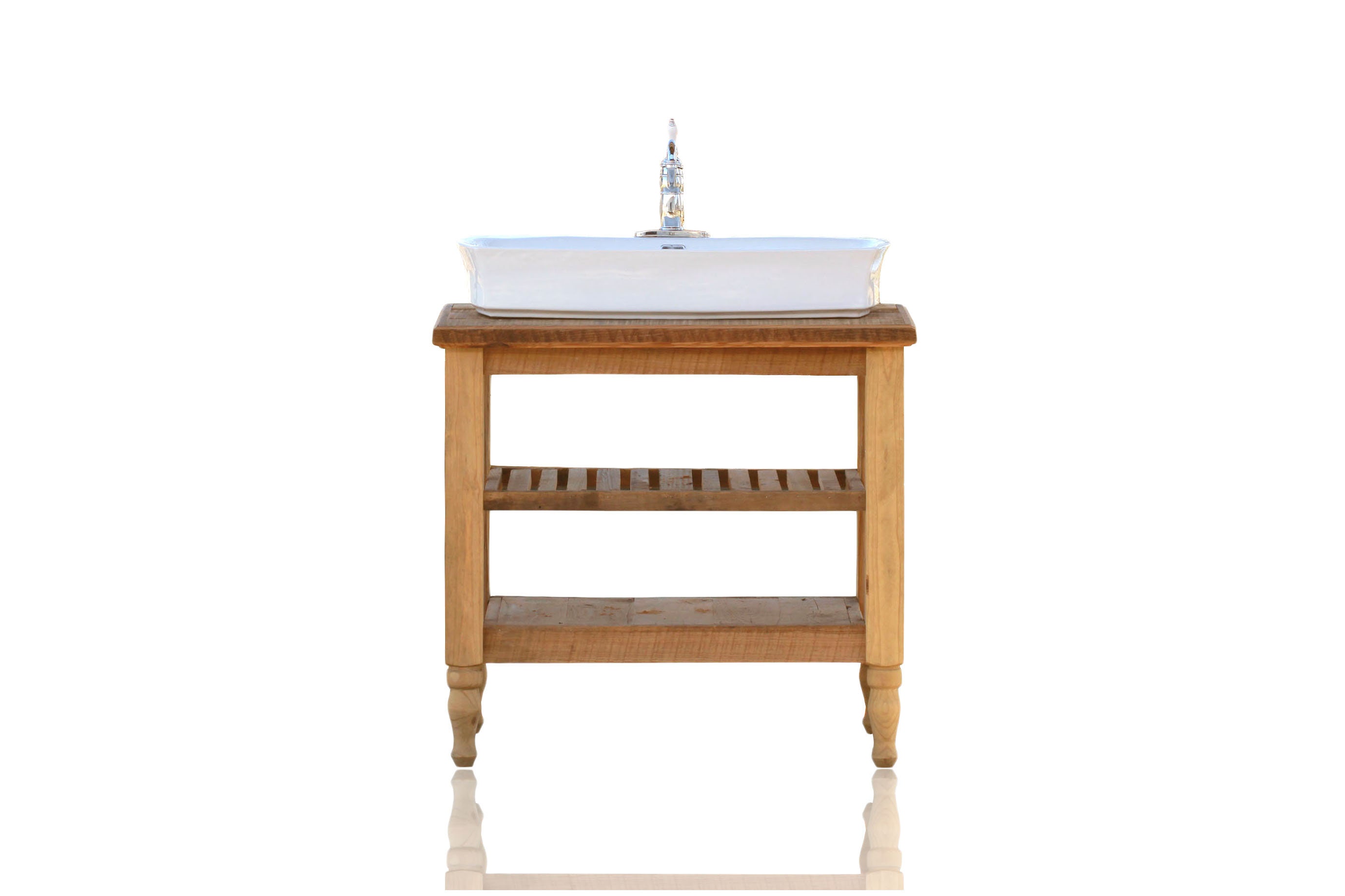 Elongated White Vitreous China Trough Vessel Farm Sink Stand Etsy