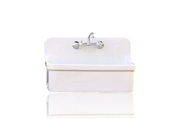 Vintage Style High Back Farm Sink Large Drain Kitchen Utility Canada - Small Wall Hung Utility Sink Vintage Style High Back Farm Sink Large Drain Kitchen Utility Canada - Small Wall Hung Utility Sink