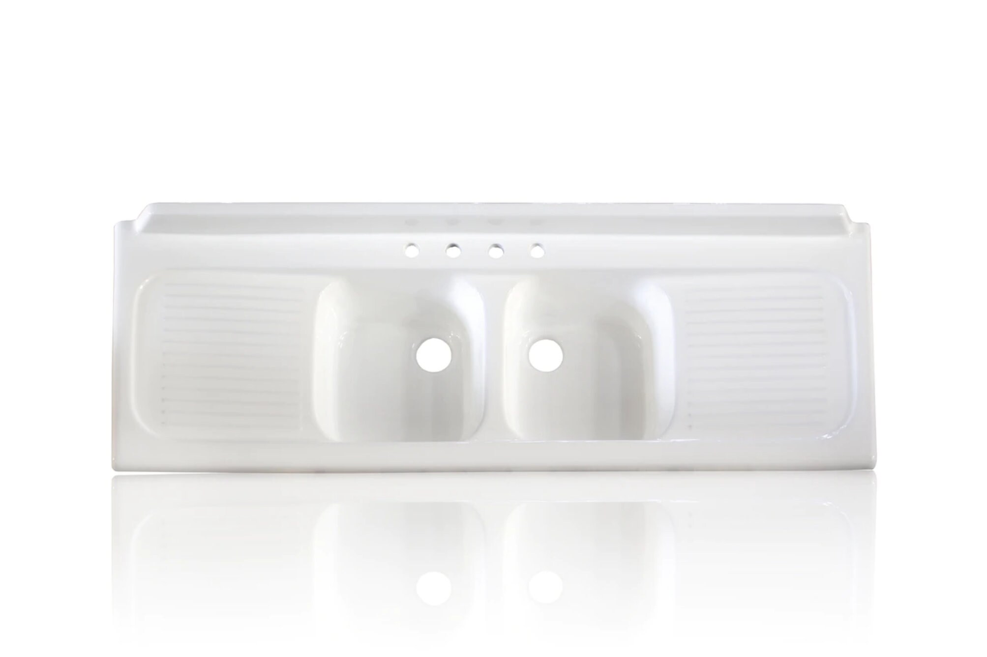 New 72 Large Cast Iron Double Drainboard Kitchen Sink Antique Etsy