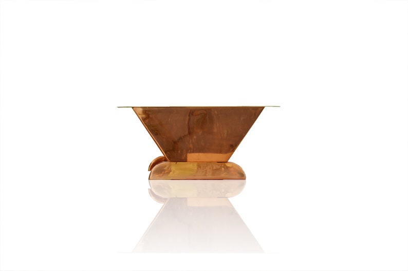 Antique Inspired 60 Industrial Trough Sink Wall Natural Copper and Brushed Brass Vessel Bath Sink