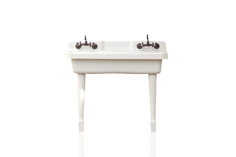 White Kohler K 6607 4 0 Harborview Kitchen Farm Sink Vintage Etsy