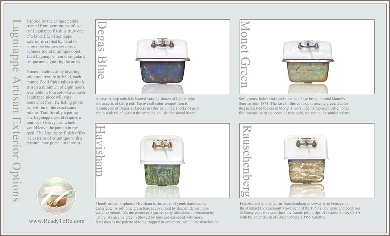 Havisham New High Back Utility Sink Trompe L/'Oeil Antiqued Cast Iron Porcelain Lagniappe Wall Mount Sink Package