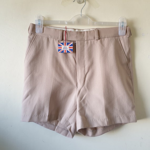 Vintage 50s ? Camel Wool Shorts Sz W 31" 12 ? Lan… - image 1