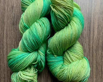 Sparkle Sock - Early Spring - Hand Dyed Yarn - SW Merino/Nylon/Stellina