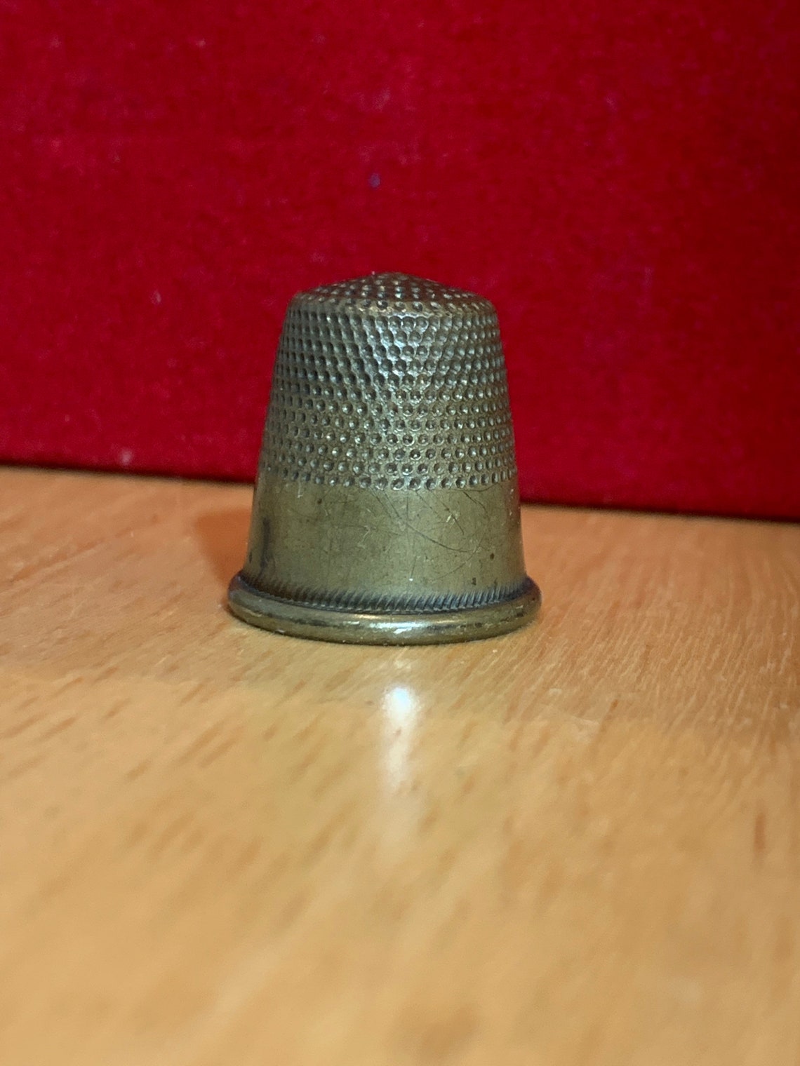 Vintage brass thimble Etsy
