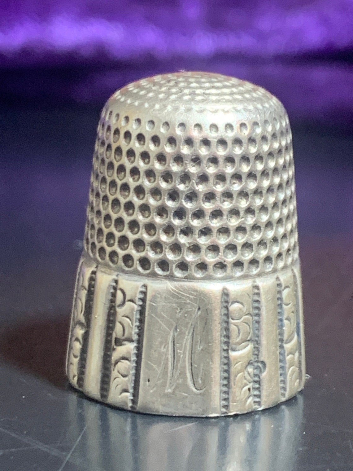 Vintage Simons sterling silver Thimble 1800s Etsy