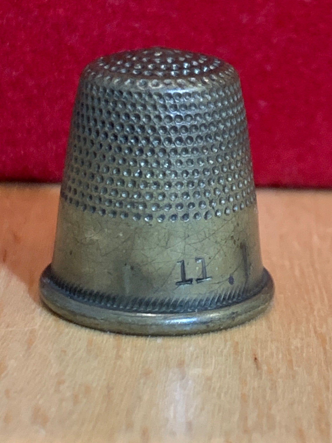 Vintage brass thimble Etsy