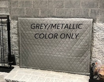 Fireplace Draft Cover CUSTOM MADE (your fireplace dimensions) with inserted Magnets or Adhesive Fasteners; Quilted cover insulation