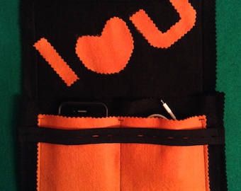 Gadget organizer; Travel bag; MASK, GLASSES, iPad, iPhone CASE;  Handmade pouch to fit your Electronic devices