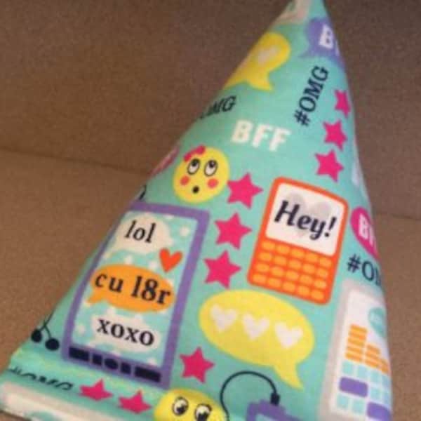 iPad pillow; iPad fabric stand; Tablet, E-reader soft holder; Gadget device furniture; Handmade Holiday gift idea