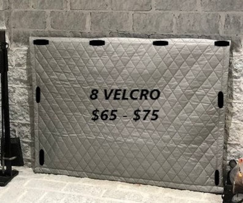 Fireplace Draft Cover CUSTOM MADE (your fireplace dimensions) with inserted Magnets or Adhesive Fasteners; Quilted cover insulation image 6