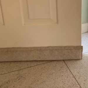 Door Draft Stopper made of Felt fabric with 4 magnets or 4 Adhesive VELCRO strips; Stay put door draft Ready to use; 36" x 4" or custom made