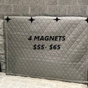Fireplace Draft Cover CUSTOM MADE (your fireplace dimensions) with inserted Magnets or Adhesive Fasteners; Quilted cover insulation image 3