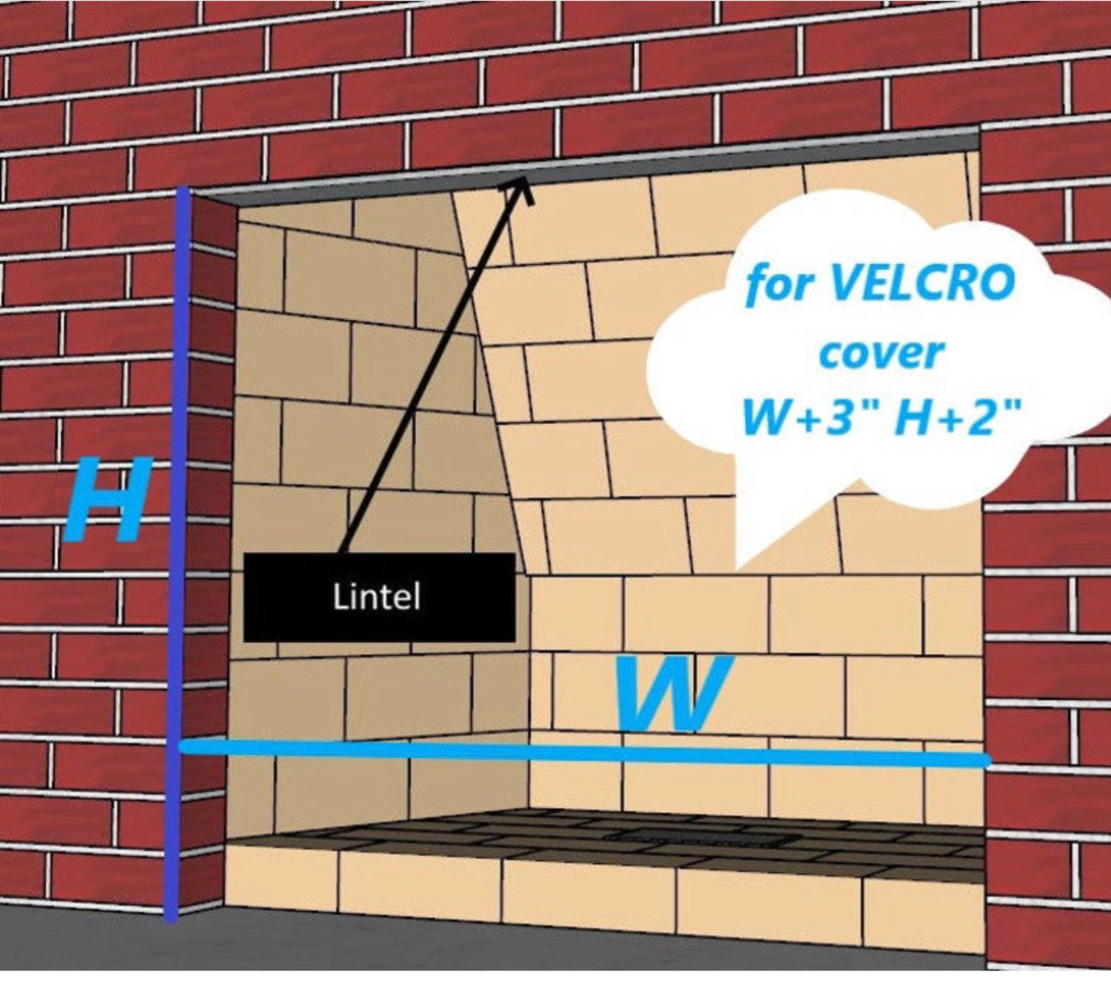 Fireplace Draft Cover CUSTOM MADE your Fireplace Dimensions Etsy Canada