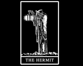 The Hermit Tarot Back Patch • punk patch • patches • punk patches • sew on patch • patches for jackets • patches for jeans • black patch