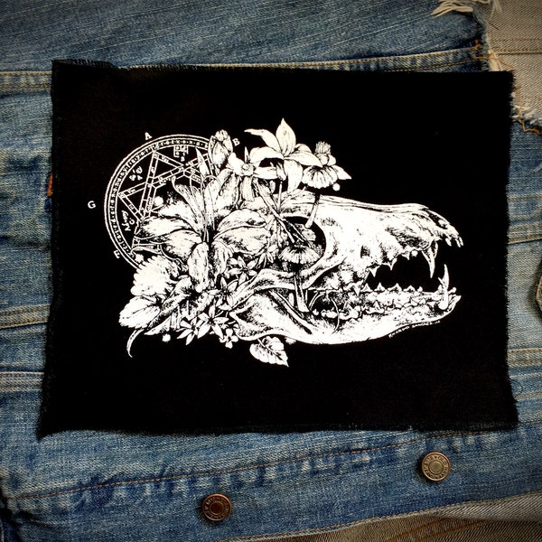 Flowerfull skull patch, patches