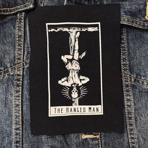 Hanged Man Tarot Patch, Punk, Patches, Sew on Patch, Punk Accessories, Punk Patches, punk vest, Anarchist, Feminist, Socialist, DIY, Vintage