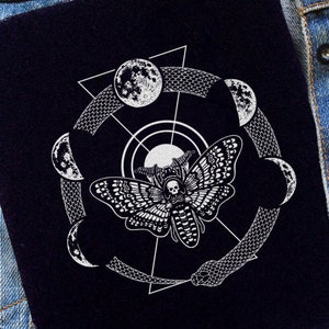 Death Moth, Punk Patches, Punk Patch, Sew On Patch, Patches for Jackets, Jacket Patches, Patches for Punk Jacket, Patches, Anarchy Patches