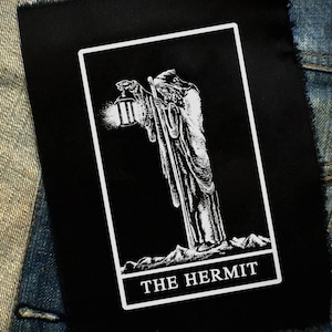 Hermit, Tarot Patch, Punk, Patches, Sew on Patch, Punk Accessories, Punk Patches, punk vest, Anarchist, Feminist, Socialist, DIY, Alchemy