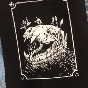 Bear Skull Punk Patches, Punk Patch, Sew On Patch, Patches for Jackets, Jacket Patches, Patches for Punk Jacket, Patches, Anarchy Patches