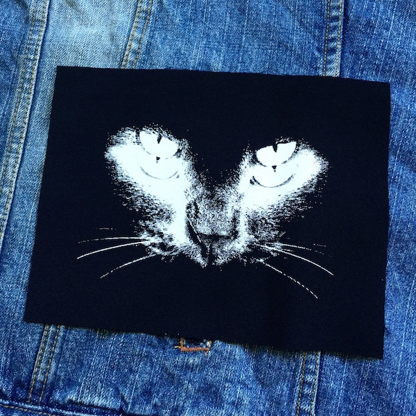 Black Cat Punk Patches, Punk Patch, Sew On Patch, Patches for Jackets, Jacket Patches, Patches for Punk Jacket, Patches, Anarchy Patches