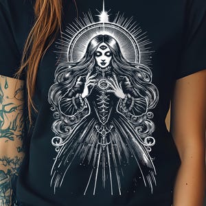 The Third Eye Witch T-Shirt, Esoteric Shirt, Gothic Grunge Clothing, Horror Goth Aesthetic, Witch Shirt, Dark Academia