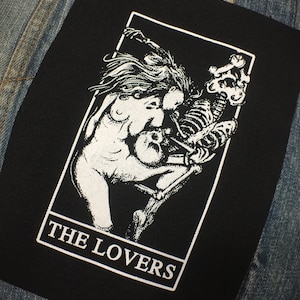 Lovers Tarot Patch, Punk, Patches, Sew on Patch, Punk Accessories, Punk Patches, punk vest,  Anarchist, Feminist, Socialist, DIY, Tarot