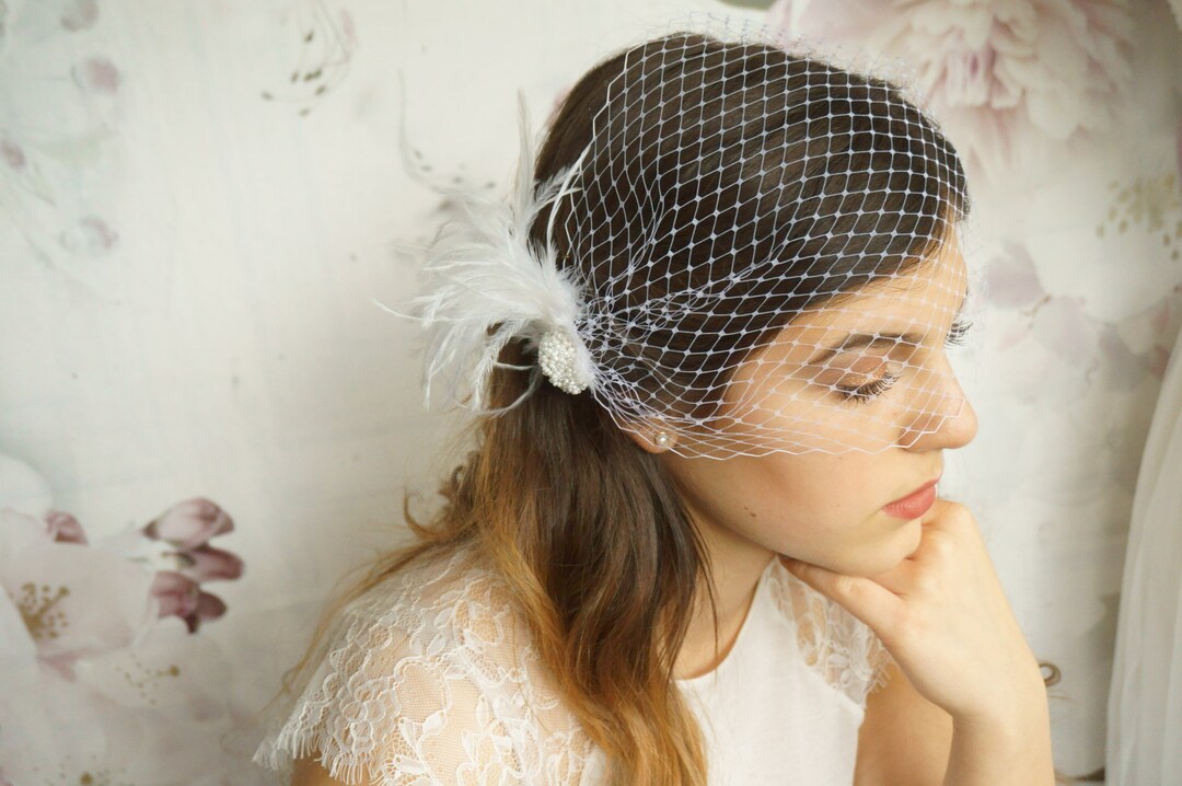 Elfen Hochzeitsschleier Mit Spitze - Braut Kopfschmuck Mit Strass Für Romantische Hochzeiten