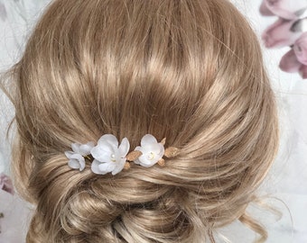 Bridal hairpin set silk flowers pearls noble hair accessories Hochzeir headdress