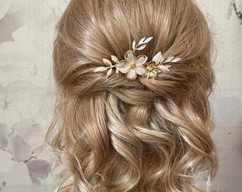 Haarreif Mit Blättern & Ranken – Silber, 35 Cm, Für Braut, Hochzeit, Festival (inkl. Haarnadeln)