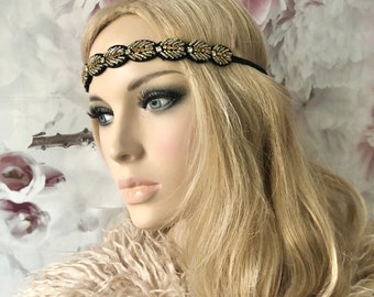 Flapper Perlen Haarband 20er Federn Stirnband Gatsby Haarschmuck Party Kopfschmuck