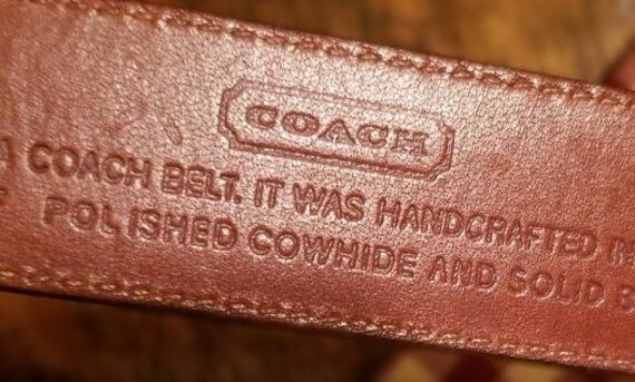 COACH Leather man's belt size 42"  New old stock - image 2