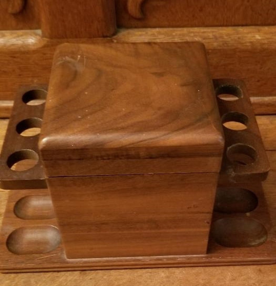 Pipe Tobacco Humidor 6 Pipe Holder 1960's Etsy