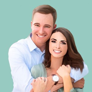 gift for couple, couple portrait, family portrait, faceless portrait, engagement drawing, boyfriend portrait, custom gift, Faceless Gift