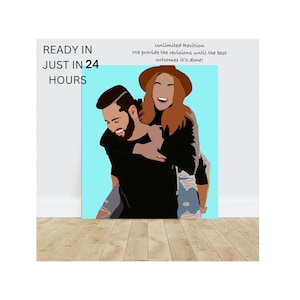 Faceless Portrait, custom illustration, personalized photo, photo illustration, personalized portrait, boyfriend gift, girlfriend gift, wall