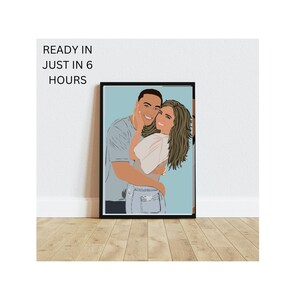 Couple Portrait, Faceless Portrait, custom portrait, photo illustration, personalized portrait, boyfriend gift, girlfriend gift