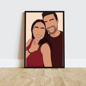 Aangepast minimalistisch digitaal portret Anonieme illustratie ASAP - Anonieme digitale kunst. Afdrukbare kunst. Profielfoto. Gepersonaliseerd cadeau.